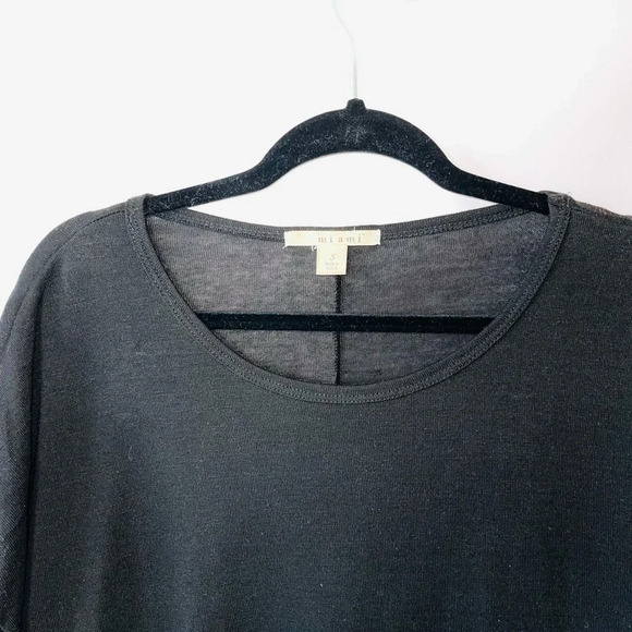 Francesca’s Miami Black Boho Fringe Oversized Poncho Top Small Women’s - Picture 2 of 9